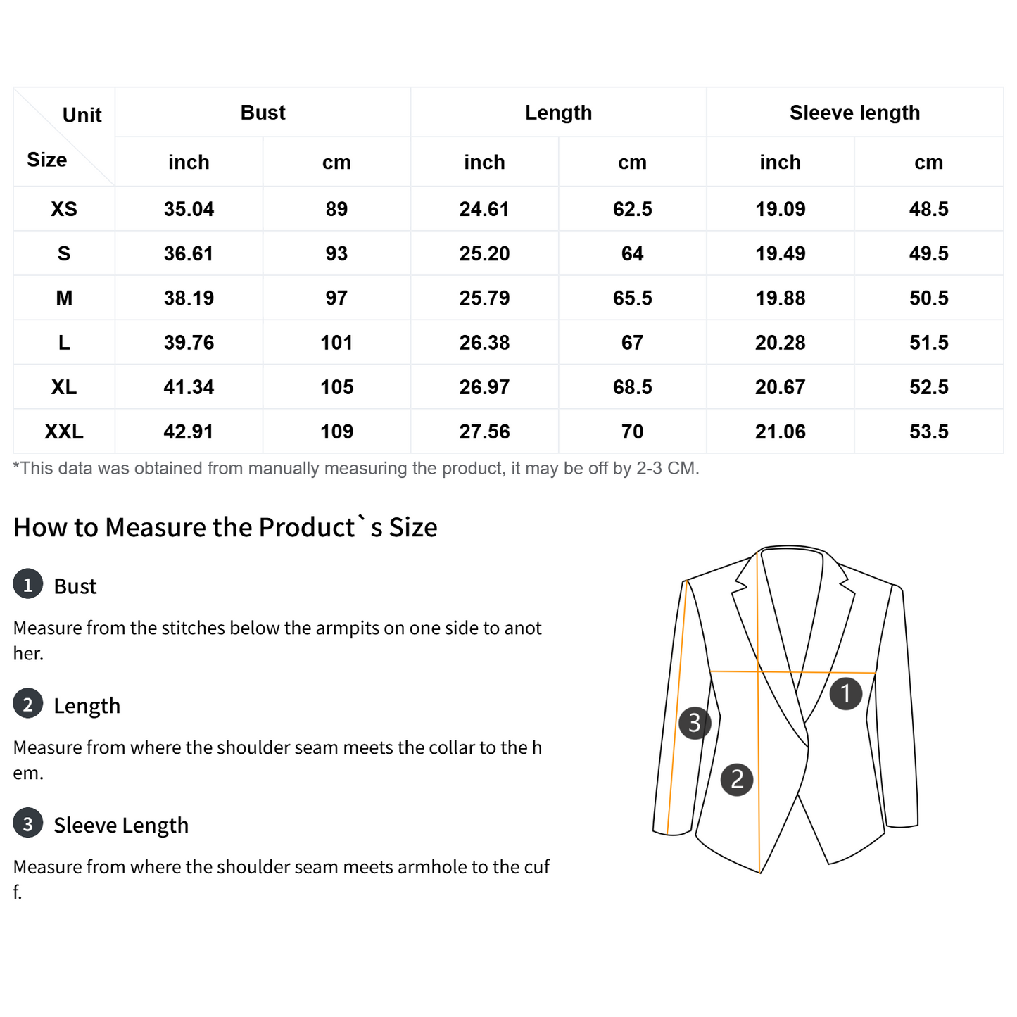 Digital Fade-Women's Blazer Jacket Slim Fit-No Button